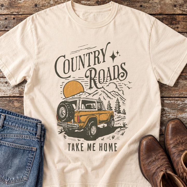 Country Roads T-Shirt in Ivory