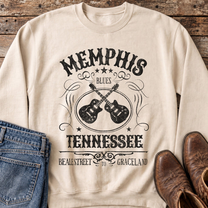 Memphis Blues Sweatshirt in Sand