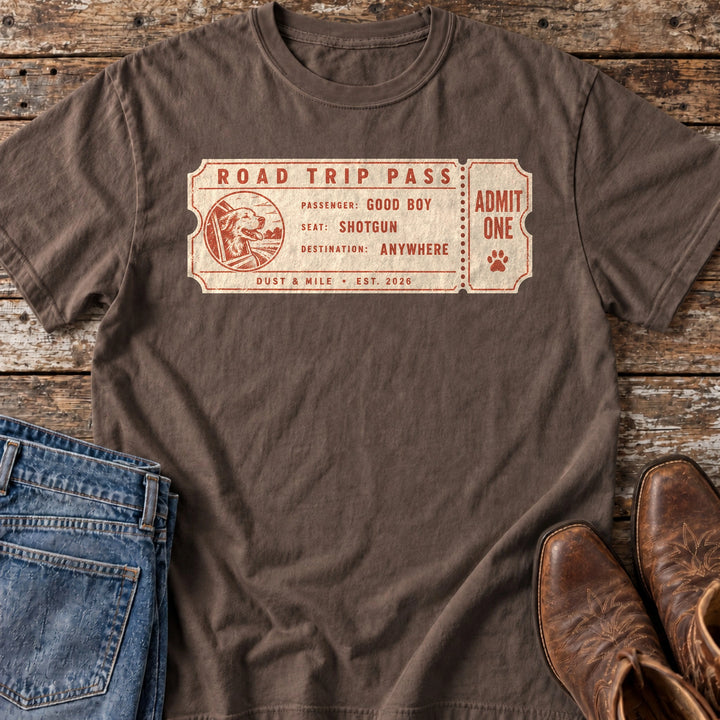 Road Trip Pass T-Shirt in Espresso