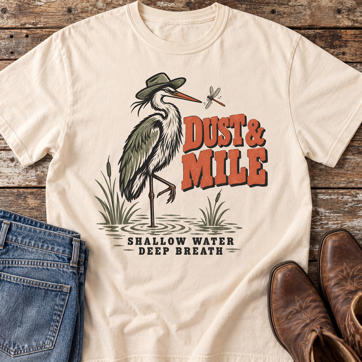 Shallow Water, Deep Breath T-Shirt in Ivory