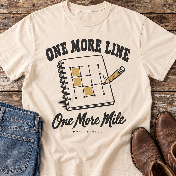 One More Line One More Mile T-Shirt in Ivory