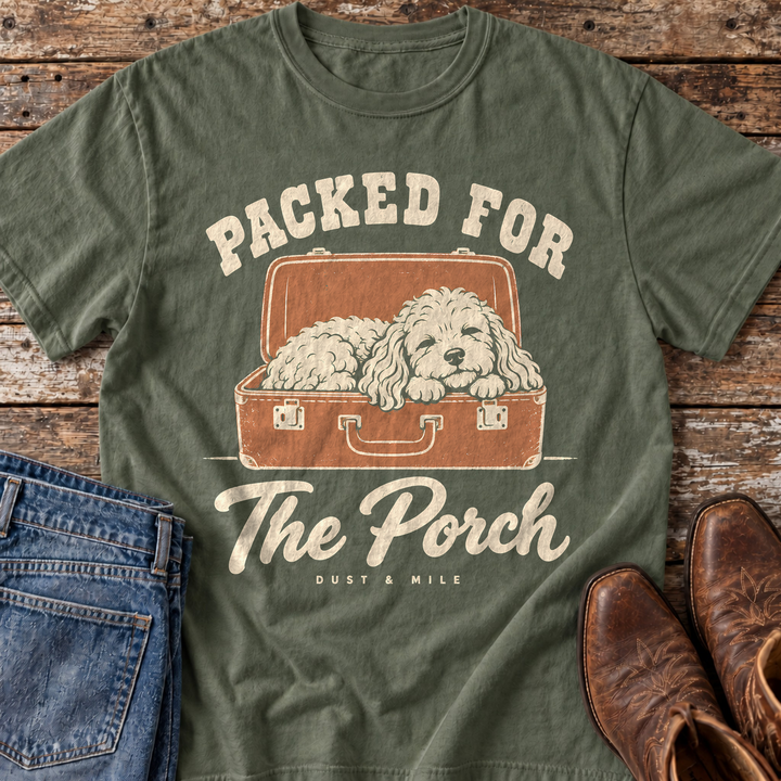 Packed for the Porch Cockapoo T-Shirt in Moss
