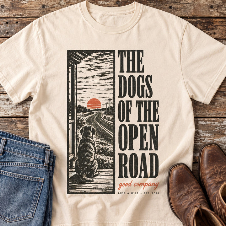 The Dogs of the Open Road T-Shirt in Ivory