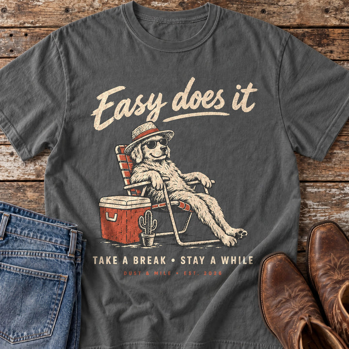 Easy Does It Dog T-Shirt in Pepper