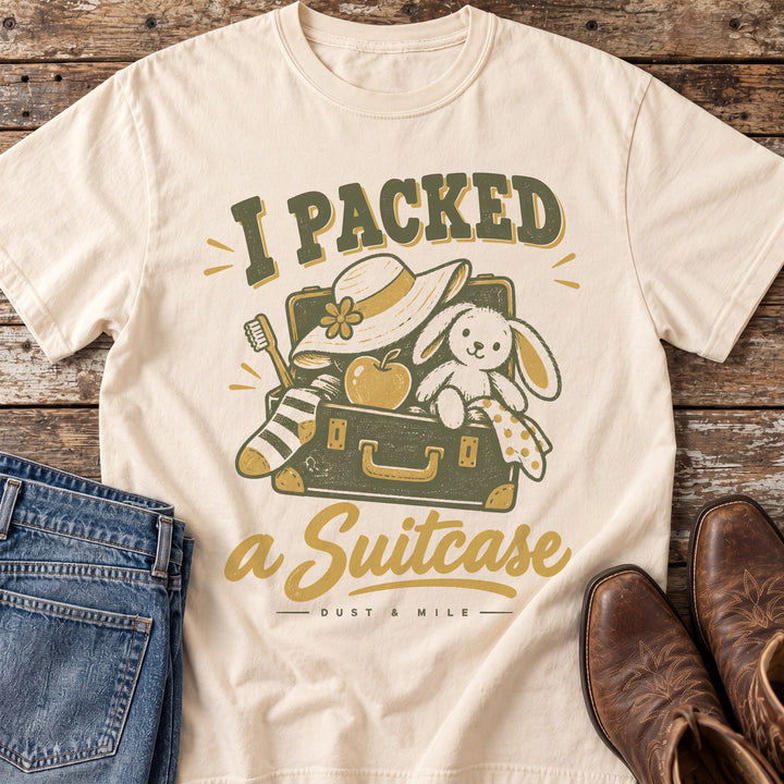 I Packed a Suitcase Memory Game T-Shirt in Ivory