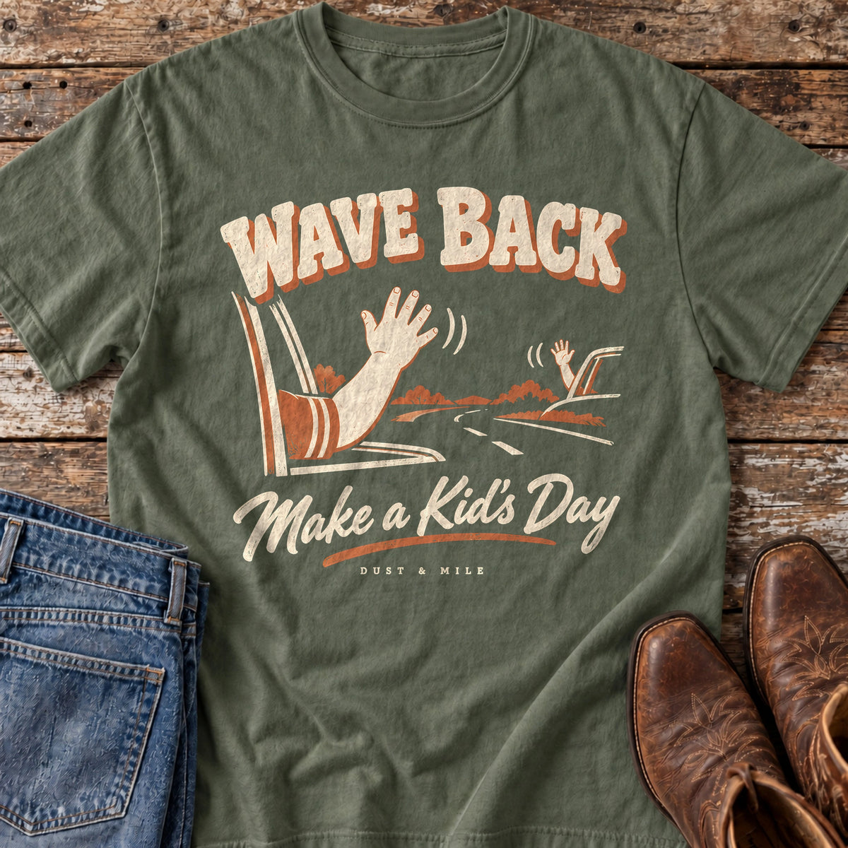 Wave Back Make a Kids Day T-Shirt