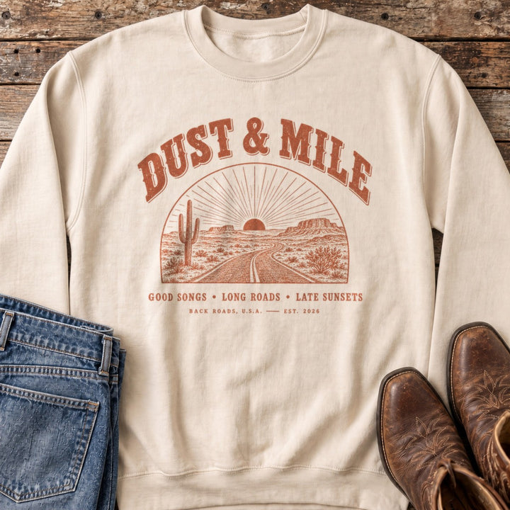 Desert Highway Arch Sweatshirt in Sand