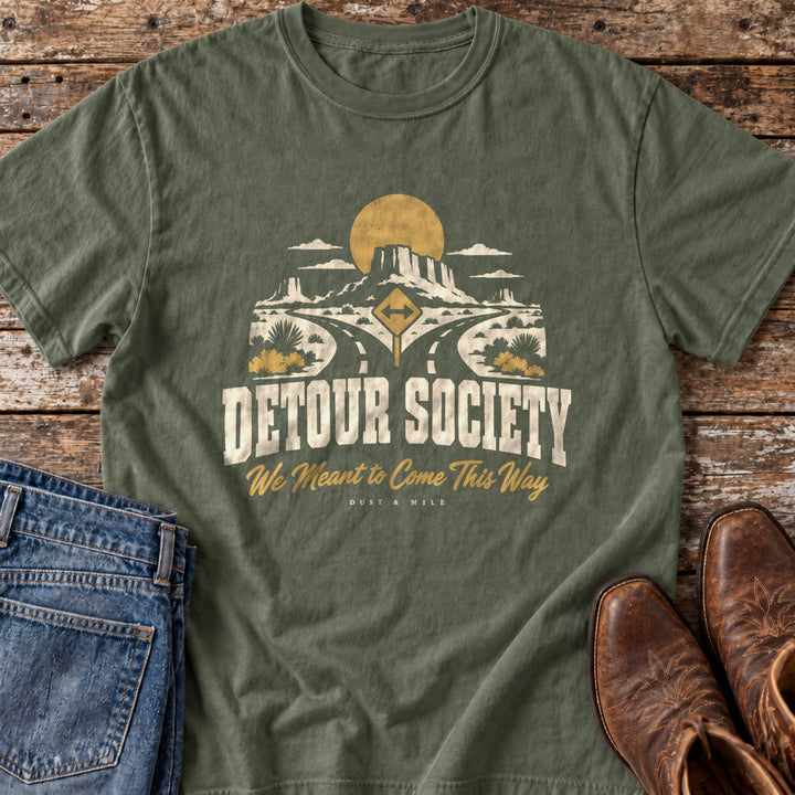 Detour Society T-Shirt in Moss