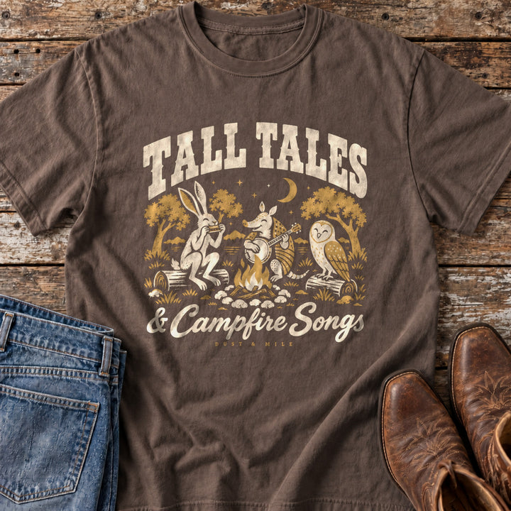 Tall Tales & Campfire Songs T-Shirt in Espresso