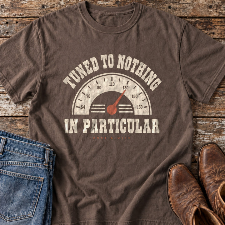 Tuned to Nothing in Particular T-Shirt in Espresso