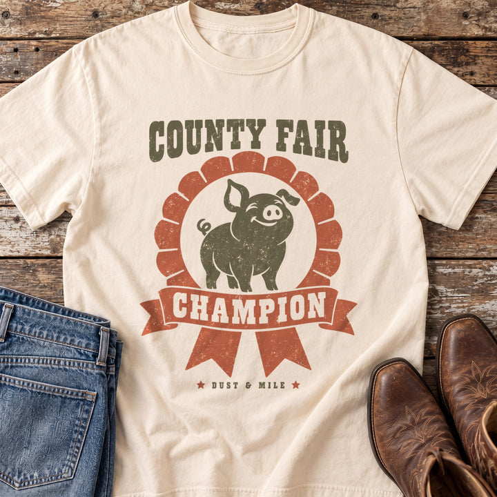 County Fair Champion T-Shirt in Ivory