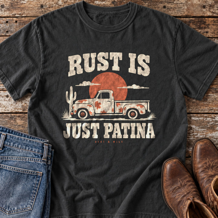 Rust Is Just Patina T-Shirt in Black