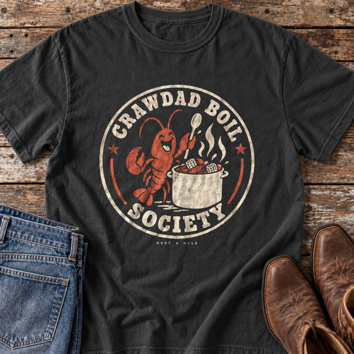 Crawdad Boil Society T-Shirt in Black