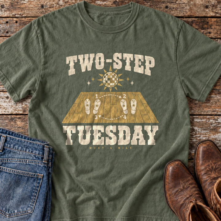 Two-Step Tuesday T-Shirt in Moss