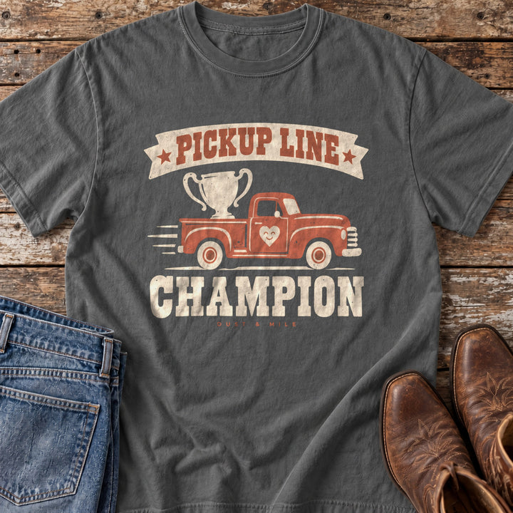 Pickup Line Champion T-Shirt in Pepper