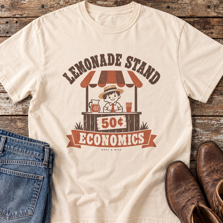 Lemonade Stand Economics T-Shirt in Ivory