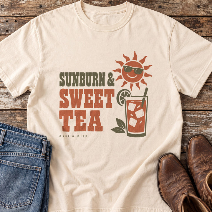 Sunburn & Sweet Tea T-Shirt in Ivory