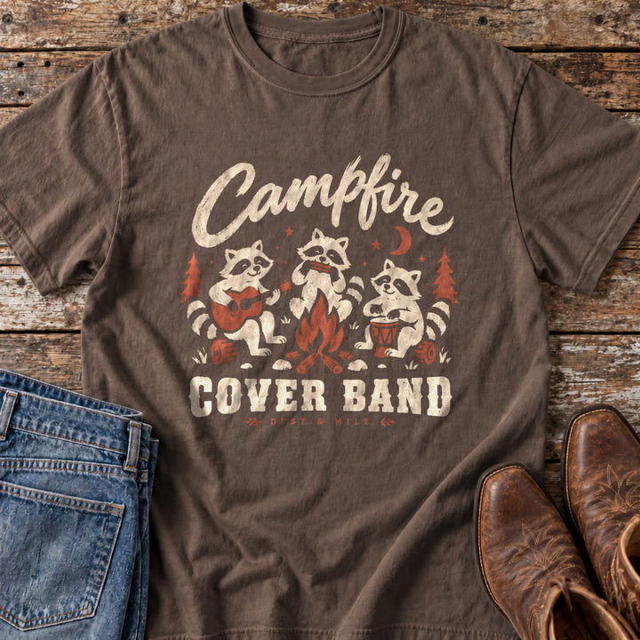 Campfire Cover Band T-Shirt in Espresso