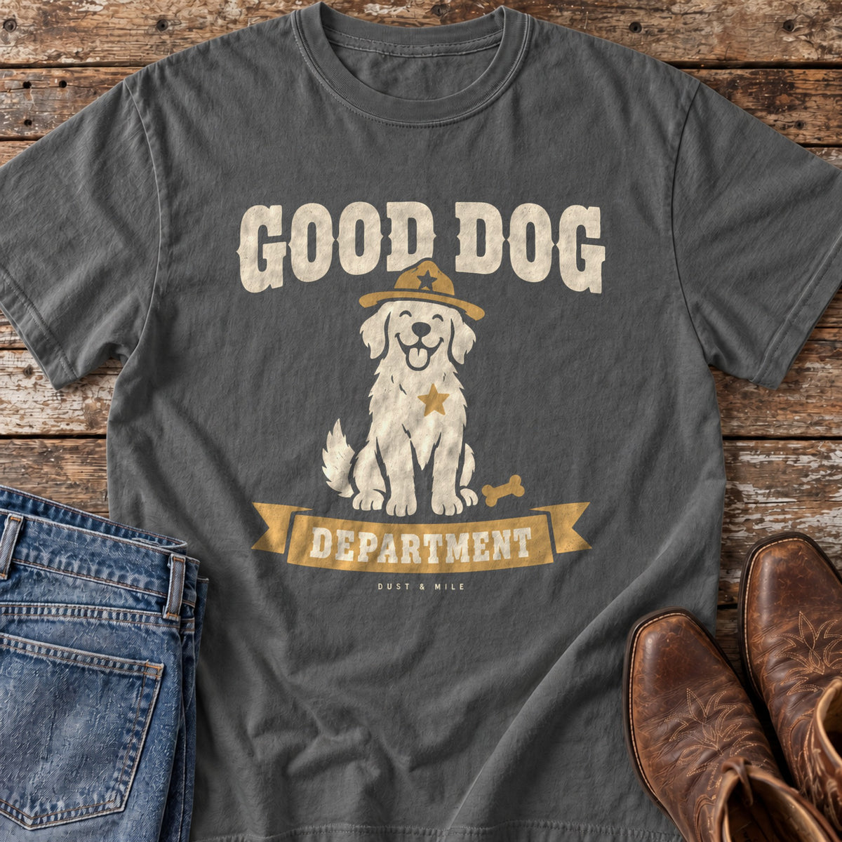 Good Dog Department T-Shirt in Pepper