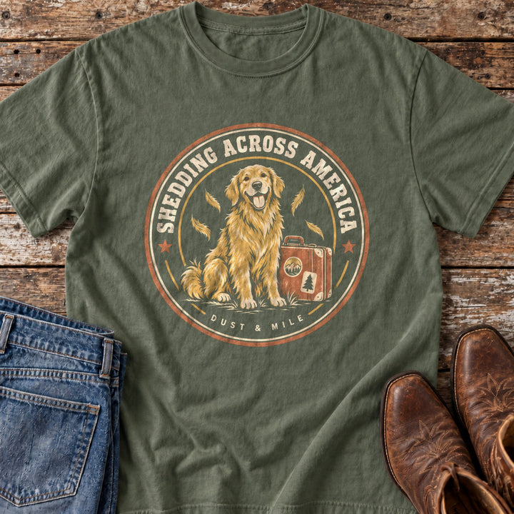 Shedding Across America T-Shirt in Moss