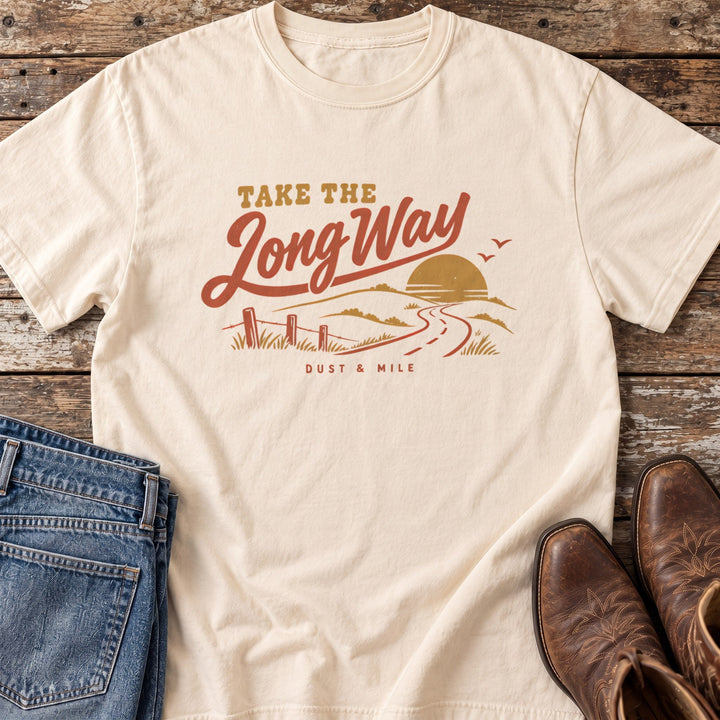 Take the Long Way T-Shirt in Ivory