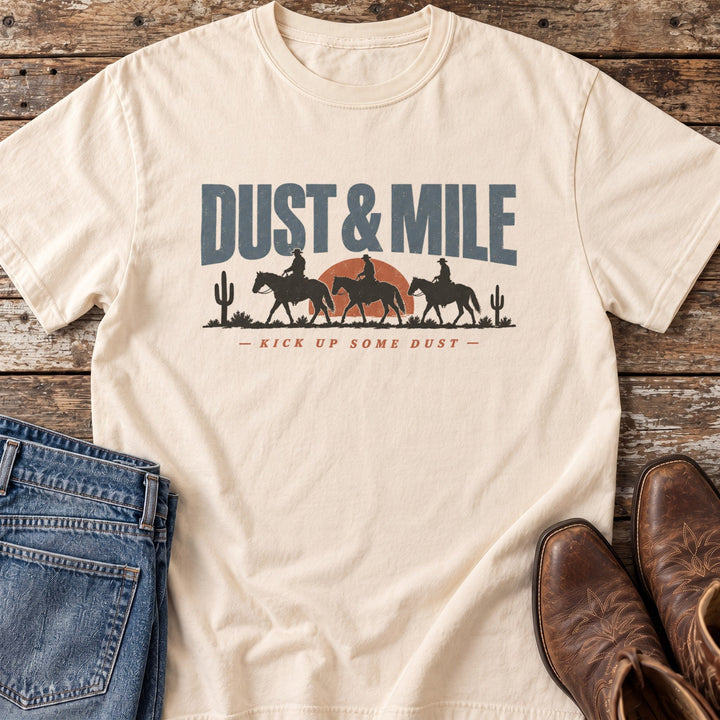 Kick Up Some Dust Riders T-Shirt in Ivory
