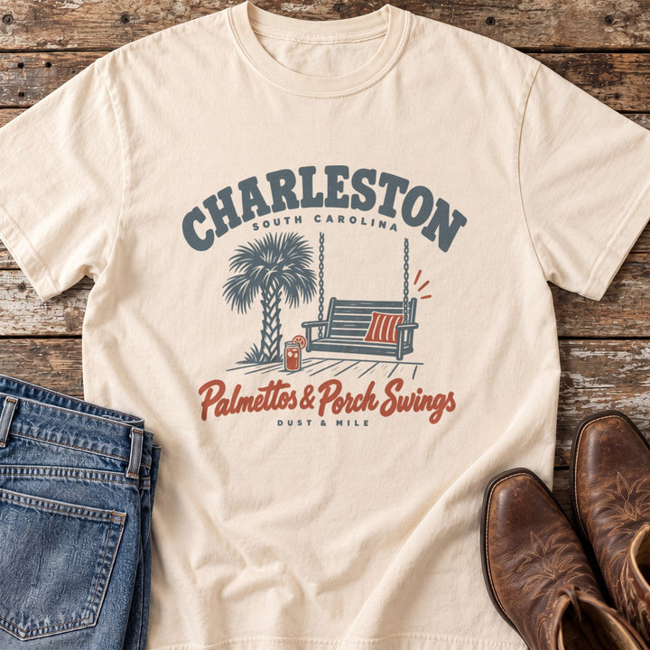 Charleston Porch Swings T-Shirt in Ivory