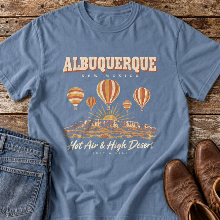 Albuquerque Hot Air T-Shirt in Blue Jean