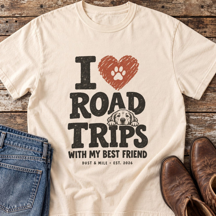 I Heart Road Trips T-Shirt in Ivory