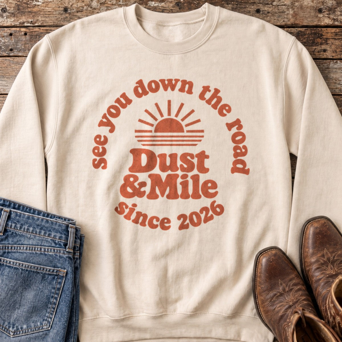 Since 2026 Sweatshirt in Sand flat lay